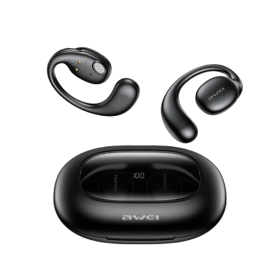 Picture of Awei | T80 Air OWS Open-Ear Wireless Earbuds | Bluetooth 5.3 (Jieli AD6973D4) | 10h Play, 9h Talk | 16mm Driver | 450mAh Case, 110mAh Buds | IPX6, Type-C, LED Display | For Android & iPhone.
