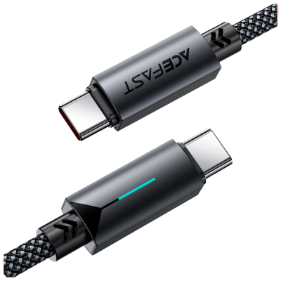 Picture of ACEFAST | C19-03 | 60W USB-C to USB-C Cable | PD 20V/3A Fast Charging | 1.2m Nylon-Braided | Aluminum Alloy Connectors | Blue Power Indicator | USB 2.0 Data Sync | Type-C to Type-C for Phones, Tablets & Laptops
