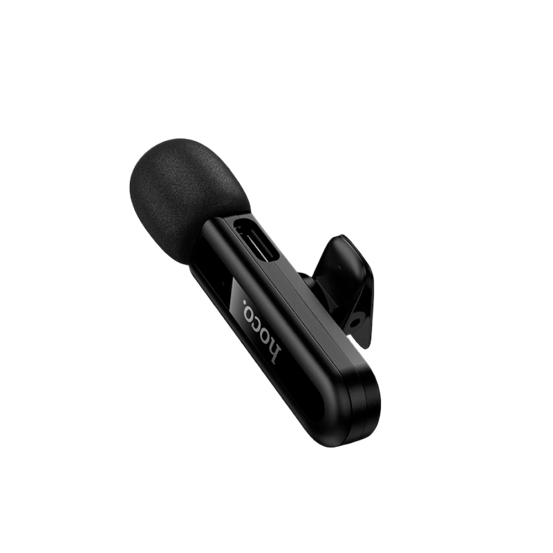 Picture of Hoco | L20 Fair | USB-C Wireless Lavalier Microphone | 2.4GHz Plug-and-Play | Omnidirectional Electret | Noise Reduction | 10–15m Range | 60mAh ~3–4H | Type-C Receiver | Clip-On Mic for Android & iPhone 15 Vlog/Live/Interview