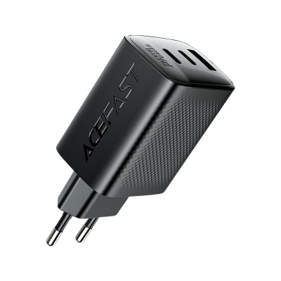 Picture of ACEFAST | A108 | 67W GaN Fast Wall Charger | 2×USB-C (PD/PPS up to 67W) + USB-A 22.5W | 45W+20W / 45W+18W Split | 100–240V EU Plug | Multi-Protocol PD3.0/QC4+ | Fast Charger for Android, iPhone 15 & iPad