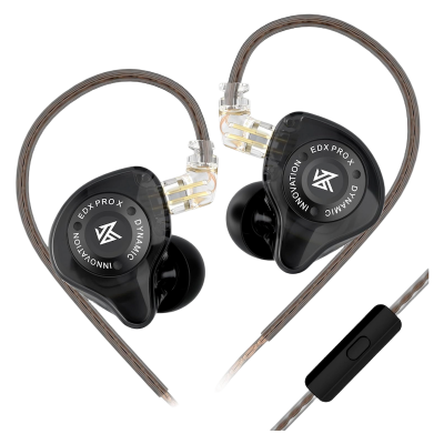 Picture of KZ | EDX Pro X | Wired In-Ear Monitor (IEM) | Super-Linear Single Dynamic Driver | Detachable 0.75mm 2-Pin Cable | In-Line Mic & Control | 3.5mm Plug | 23Ω, 108dB, 20–40kHz | Hi-Fi Bass for Music & Gaming