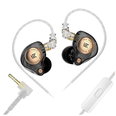 Picture of KZ | EDX Pro 2 | Wired In-Ear Monitor (IEM) with Mic | 10mm Super Linear Dynamic Driver, 24Ω, 107dB | Detachable 0.75mm 2-Pin Cable, 3.5mm Plug | Clear Bass for Music & Gaming.
