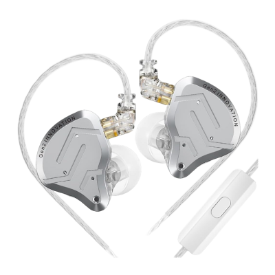 Picture of KZ | ZSN Pro 2 | Hybrid 1BA+1DD Wired In-Ear Monitor (IEM) with Mic | 10mm Dynamic + 30095 BA | Detachable 0.75mm 2-Pin, 3.5mm | Silver-Plated Cable | 26Ω, 108dB, 20–40kHz | Zinc-Alloy Faceplate & Resin Shell.