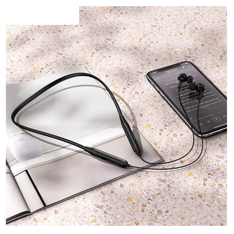 Picture of Hoco ES51 Era Sports Neckband Earphones | Bluetooth 5.0 | 130 mAh Battery (10 H Playback, 200 H Standby) | Magnetic Silicone Band | Built‑in Mic | IPX‑5 Sweat‑Resistant | Lightweight 21 g