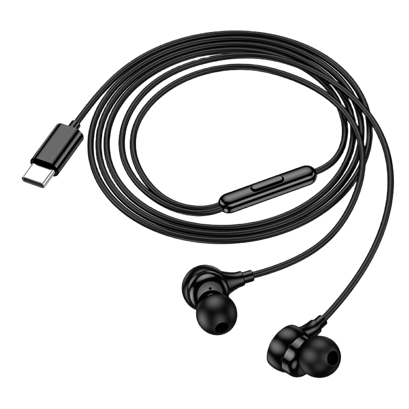 Picture of Hoco M116 Benevolent Wired Earphones | 10 mm Driver | Universal 3.5 mm Jack & Type‑C Options | 1.2 m Tangle‑Resistant Cable | In‑Line Mic & Single‑Button Control | Lightweight 15 g