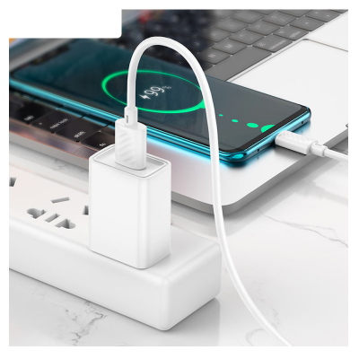 Picture of Hoco X88 USB to Type‑C Cable | 1 m PVC‑Sheathed | 3 A Fast Charge & Data Sync | 4‑Core OFC 3.2 mm | Durable PVC Connectors | Portable 22 g | Compatible with Android Phones & Tablets