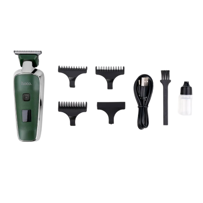 Picture of Hoco HP23 Diamond Electric Hair Clipper | 7,000 RPM Motor | 600 mAh Battery – 90 min Run | LED Display | Stainless‑Steel + PC Body | 3 Comb Guards – Precise Trimming