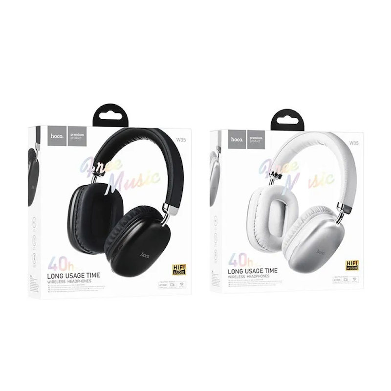 Picture of Hoco | W35 Wireless Bluetooth Headphones | Bluetooth 5.3 | 40‑Hour Playback | Over‑Ear Hi‑Fi Sound | AUX & TF Card Support