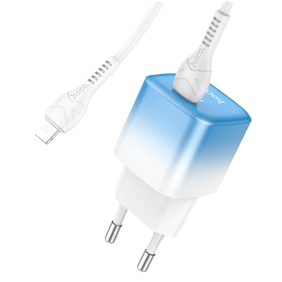 Picture of Hoco | C101A | 20 W Power Delivery | PD Fast Charger + 1 m Type‑C → Lightning Cable | Compact Travel Adapter | Bangladeshi iPhone Charger