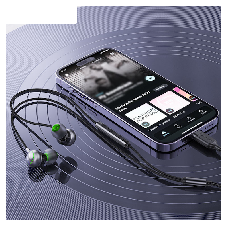 Picture of ACEFAST | L5 Type-C Wired Earphones with Mic | USB-C Digital Audio | 1.2m Braided Cable (TPE+Nylon), 18g | In-line Remote, HD Mic, Ergonomic In-Ear | For Android USB-C Phones & Tablets