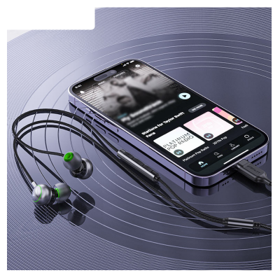 Picture of ACEFAST | L5 Type-C Wired Earphones with Mic | USB-C Digital Audio | 1.2m Braided Cable (TPE+Nylon), 18g | In-line Remote, HD Mic, Ergonomic In-Ear | For Android USB-C Phones & Tablets