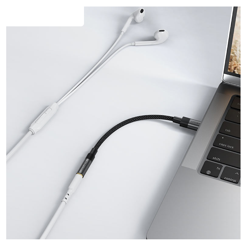 Picture of ACEFAST | J12 USB-C to 3.5mm Audio Converter | Hi-Fi DAC, Plug & Play | 0.15m Nylon-Braided, 6g | Aluminum Alloy + TPE Connectors | For USB-C Phones, Tablets & Laptops (Headphone/ AUX Adapter)