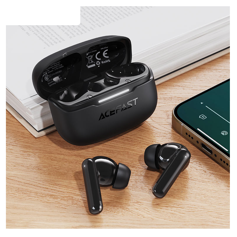 Picture of ACEFAST | W5 | Hybrid ANC ENC TWS Earbuds | Bluetooth 5.4 | 13mm Driver | 6-Mic Noise Cancelling (-52dB) | Low-Latency Game Mode | IPX4 | 30H with 500mAh Case | Fast Charge 10-min=1H | USB-C | SBC/AAC | Android & iPhone