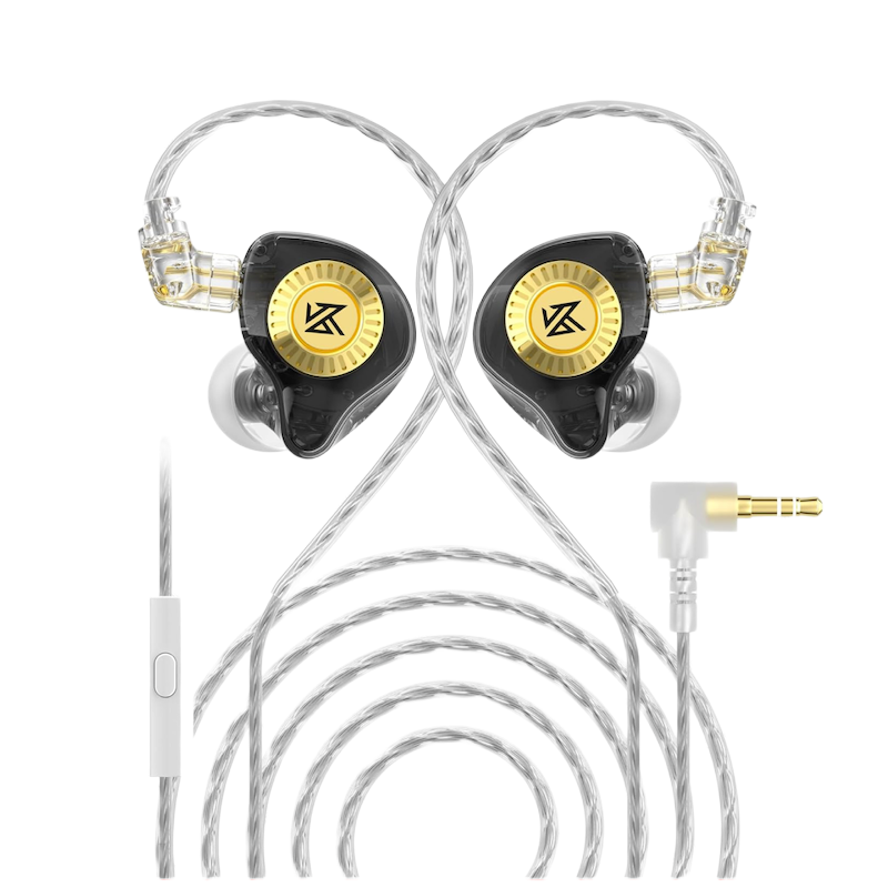 Picture of KZ | EDX Ultra | Wired In-Ear Monitor (IEM) with Mic | 10mm Dual-Magnetic Dynamic Driver | Detachable 0.75mm 2-Pin Cable, 3.5mm | 26Ω, 112dB, 20–40kHz | Hi-Fi Bass Earphones for Music & Gaming.