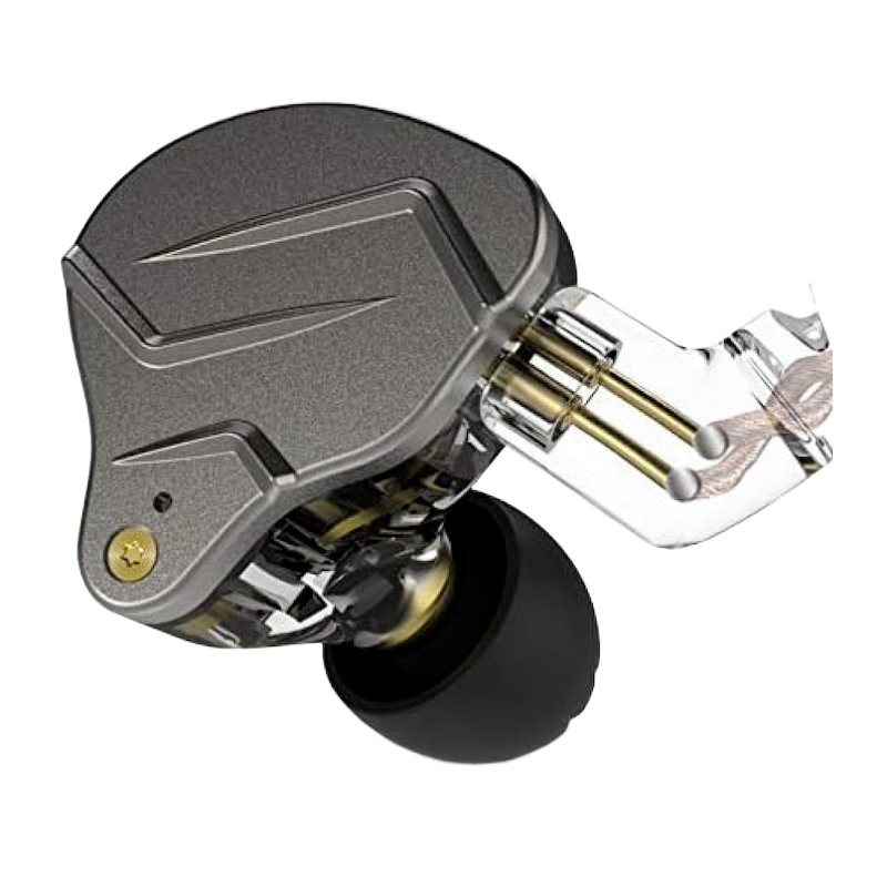 Picture of KZ | ZSN Pro | Hybrid 1BA+1DD Wired In-Ear Monitor (IEM) | Detachable 0.75mm 2-Pin Cable, 3.5mm Plug | In-Line Mic & Control | 24Ω, 112dB, 7–40kHz | Zinc-Alloy Faceplate, Hi-Fi Bass Earphones.