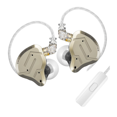 Picture of KZ | ZSN Pro 2 | Hybrid 1BA+1DD Wired In-Ear Monitor (IEM) with Mic | 10mm Dynamic + 30095 BA | Detachable 0.75mm 2-Pin, 3.5mm | Silver-Plated Cable | 26Ω, 108dB, 20–40kHz | Zinc-Alloy Faceplate & Resin Shell.