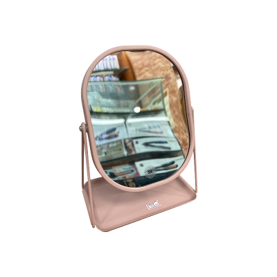 Picture of Luxury Stainless Steel Adjustable Vanity Stand Mirror: Dual Magnification - 1x Normal & 3x Zoom, Matte Finish SKU - 859