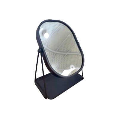 Picture of Luxury Stainless Steel Adjustable Vanity Mirror: Dual Magnification - 1x Normal & 3x Zoom, Matte Finish SKU-859