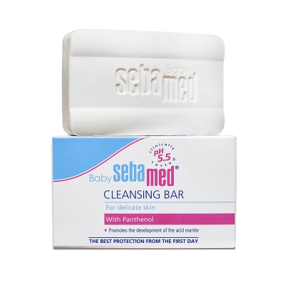 Picture of Sebamed Baby Cleansing Bar 100g|Ph 5.5 | With Panthenol|No tears & Soap Free bar| For Delicate skin