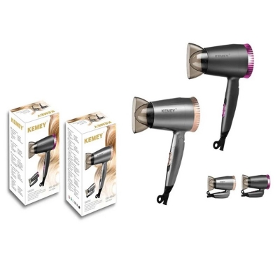 Picture of KEMEY 1800W  product after technology. actual power 900W could achieve similar products marked 1800W wind index.More energy efficient and more environmentally friendly. KM-6840 hair dryer