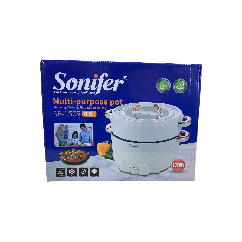 Picture of Sonifer R  New Generation of Appliances Multi-purpose pot  Steaming, Stewing, Shabushabu, Boiling  SF-1509  4.5L 1350W  POWER