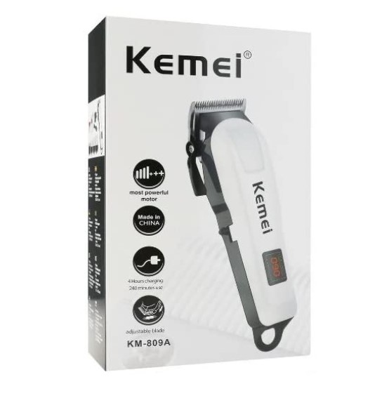 Picture of Kemei KM-809A Rechargeable Professional Electric Hair Clipper Electric Hair Trimmer , Razor Runtime: 120 min Trimmer (Multicolor)