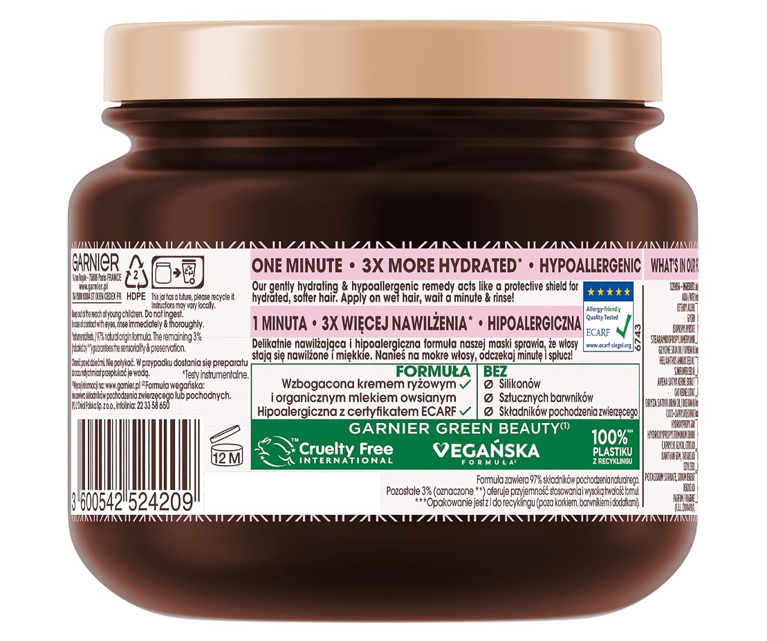 Picture of Garnier Botanic Therapy Oat Delicacy hair mask 340 ml