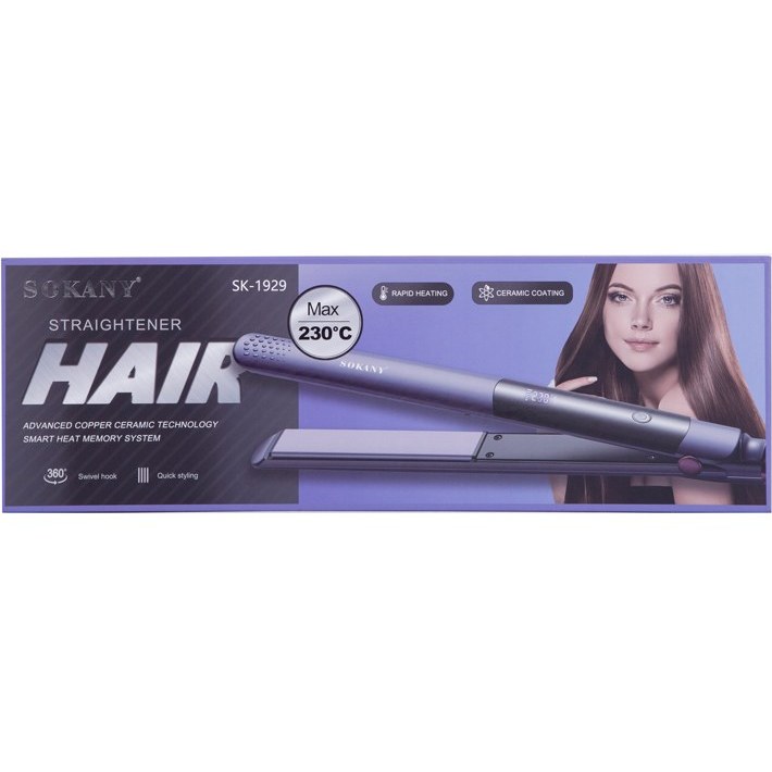 Picture of Sokany the newest and the best-selling anion hair straightener multi-functional dry and wet professional hair straightener Sokany SK-1929
