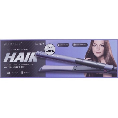 Picture of Sokany the newest and the best-selling anion hair straightener multi-functional dry and wet professional hair straightener Sokany SK-1929