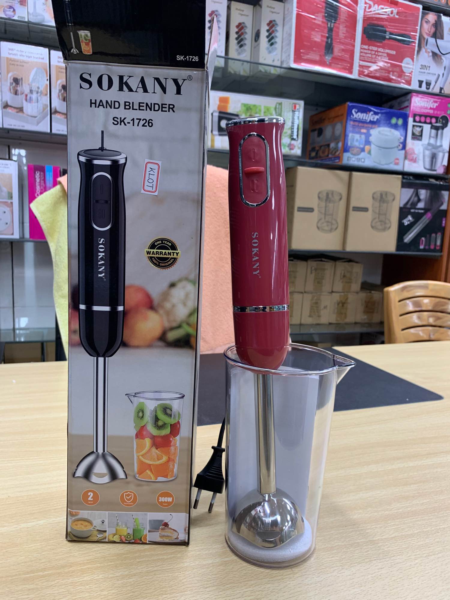Picture of SOKANY HAND BLENDER  SK-1726  2 Speed Power 300W