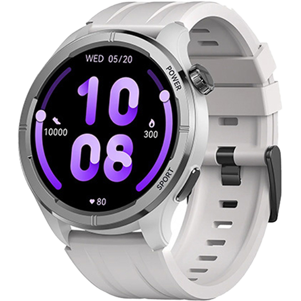 Picture of Haylou Solar Neo 1.53" Bluetooth Calling Smart Watch (Silicone+Woven) Strap- Silver