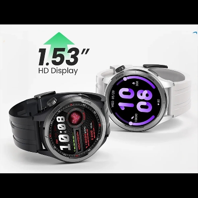 Picture of Haylou Solar Neo 1.53" Bluetooth Calling Smart Watch (Silicone+Woven) Strap- Silver