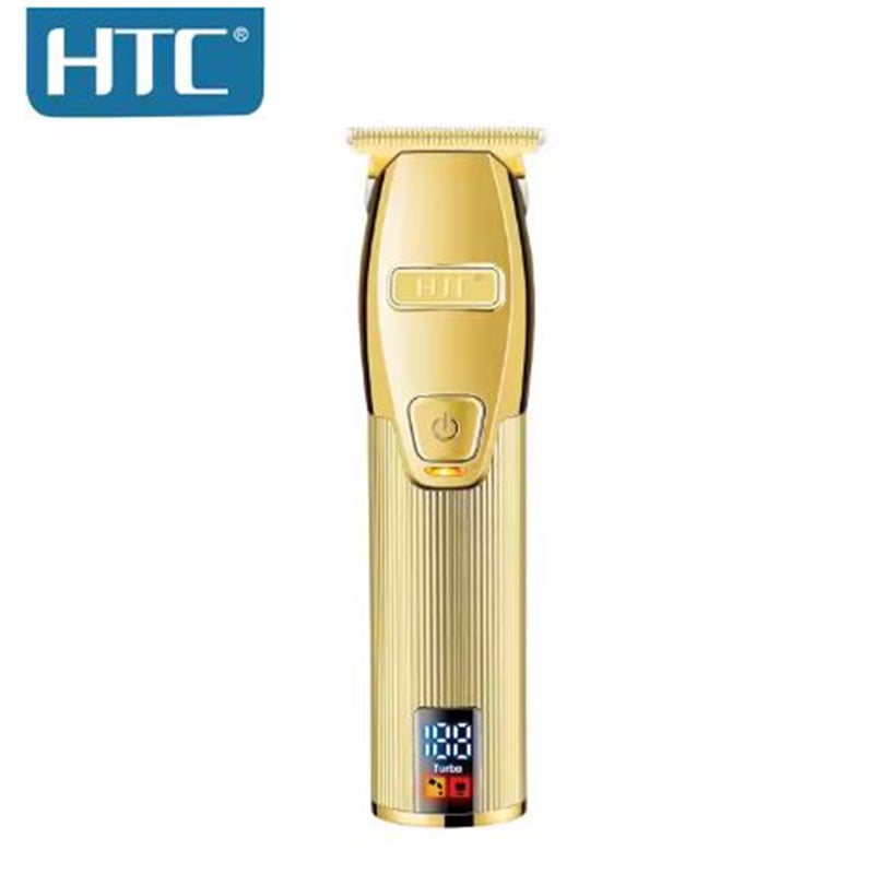 Picture of HTC AT-566 Hair Clippers for Men Cordless Hair Trimmer Professional Haircut for Hair Cutting with LCD Display Gold Color