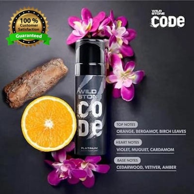 Picture of Wild Stone - Code Platinum No Gas Body Perfume For Men, Long Lasting Intense Fragrance, 120ml