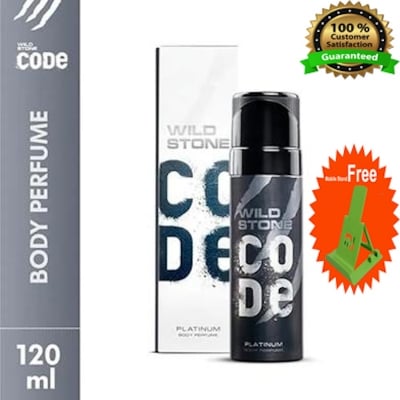 Picture of Wild Stone - Code Platinum No Gas Body Perfume For Men, Long Lasting Intense Fragrance, 120ml