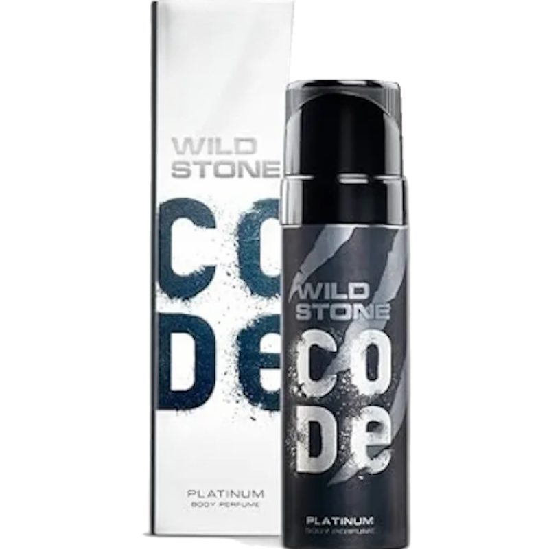 Picture of Wild Stone - Code Platinum No Gas Body Perfume For Men, Long Lasting Intense Fragrance, 120ml