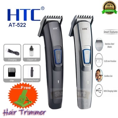 Picture of Htc At-522 Rechargeable Cordless Trimmer for Men  Black Trimmer  Trimmer For Men - Trimmer