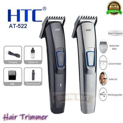 Picture of Htc At-522 Rechargeable Cordless Trimmer for Men  Black Trimmer  Trimmer For Men - Trimmer
