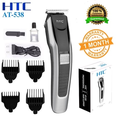 Picture of HTC AT-538 Rechargeable hair and beard trimmer Run Time 45 Minute 4 Size Clip.