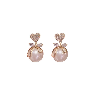 Picture of Pearl Ear Jewelry Style Elegant Earrings for Women