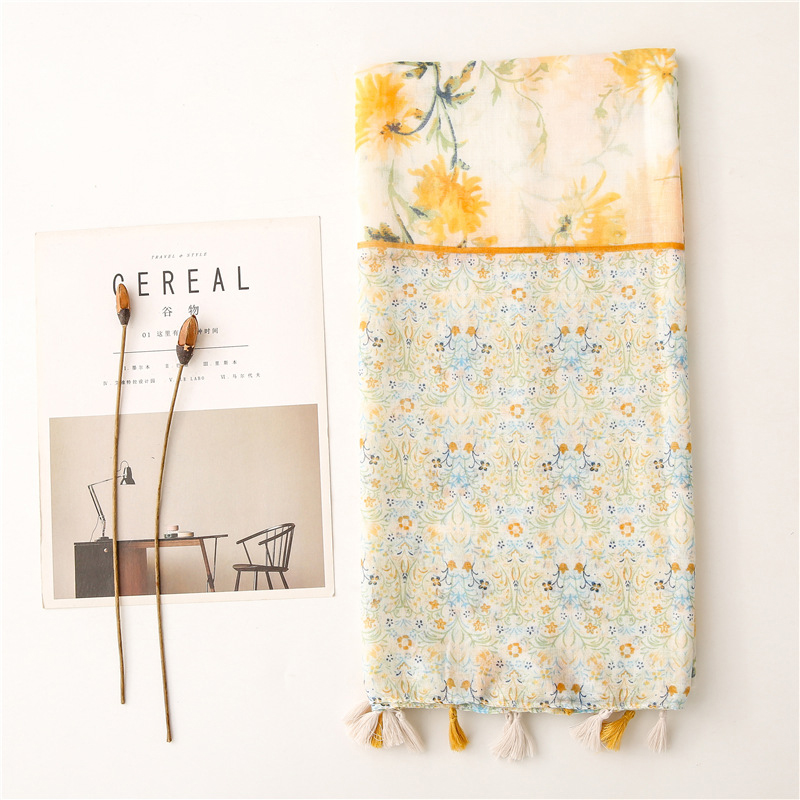 Picture of Chinese Floral Printed Chiffon Fabric Orna new collection