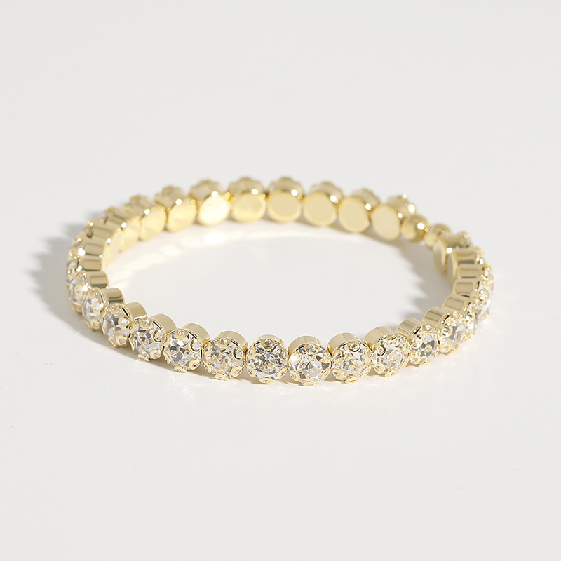 Picture of Crystal Stretch Bracelet Elegant Rhinestone Jewelry for Women