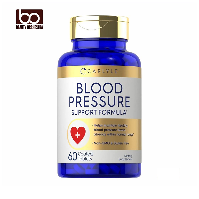 Picture of Carlyle Blood Pressure Supplements | 60 Coated Tablets | Blood Pressure Support Formula | Vegetarian, Non-GMO, Gluten Free