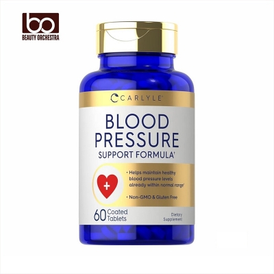 Picture of Carlyle Blood Pressure Supplements | 60 Coated Tablets | Blood Pressure Support Formula | Vegetarian, Non-GMO, Gluten Free