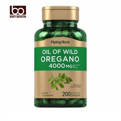 Picture of Piping Rock Oregano Oil Capsules 4000mg | 200 Pills | Herbal Extract Supplement | Wild Harvested | Non-GMO Gluten Free (oil of oregano)