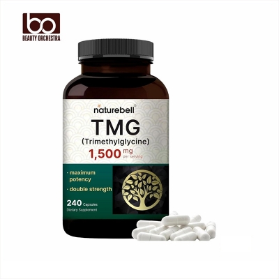 Picture of NatureBell TMG Supplements 1,500mg 240 Capsules | Max Strength Betaine Anhydrous Trimethyl glycine – Supports Healthy Homocysteine Balance Heart & Liver Health – Non-GMO, Gluten Free