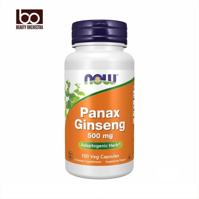 Picture of NOW Foods Supplements Panax Ginseng (Root) 500 mg Adaptogenic Herb 100 Veg Capsules