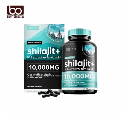 Picture of Thinbi Pure Himalayan Shilajit 10000mg Maximum Potency Organic Capsules 90 Capsules