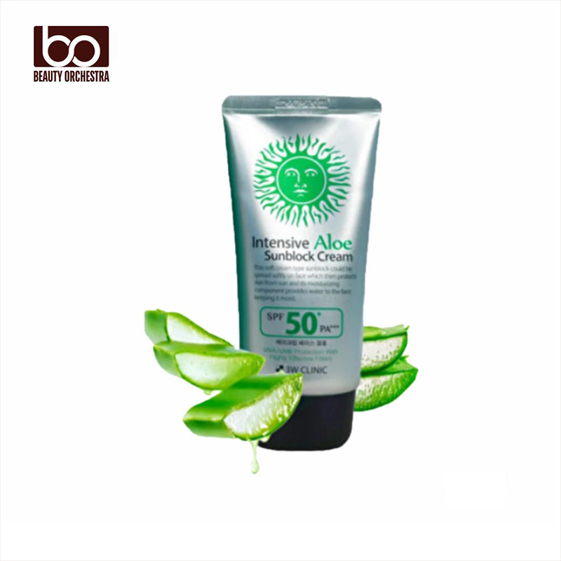 Picture of 3W Clinic Intensive Aloe Sunblock Cream SPF 50 Plus PA Plus Plus Plus 70 ml