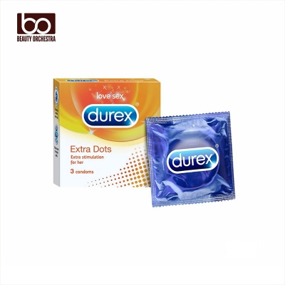Picture of Durex Extra Dots Condoms - 3 Count Ribbed for Extra Stimulation